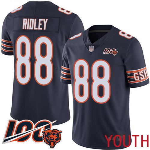 Chicago Bears Limited Navy Blue Youth Riley Ridley Home Jersey NFL Football #88 100th Season